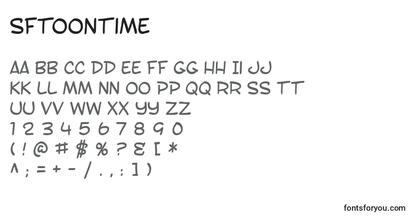 Fuente SfToontime - alfabeto, números, caracteres especiales
