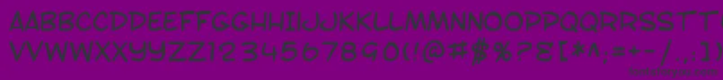 SfToontime Font – Black Fonts on Purple Background