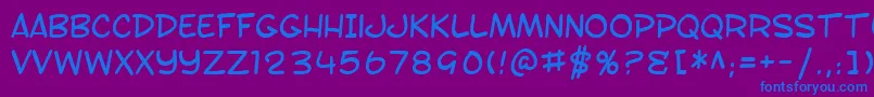 SfToontime Font – Blue Fonts on Purple Background