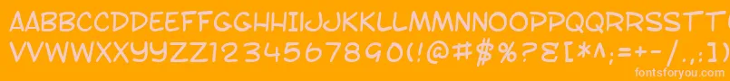 SfToontime Font – Pink Fonts on Orange Background