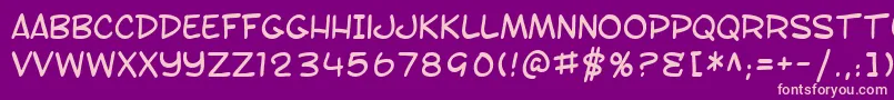 SfToontime Font – Pink Fonts on Purple Background