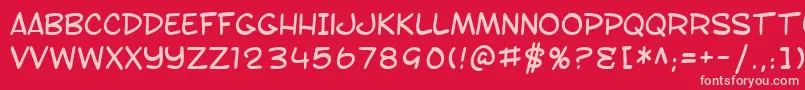 SfToontime Font – Pink Fonts on Red Background