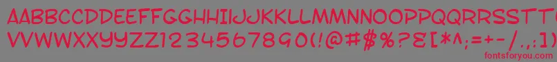 SfToontime Font – Red Fonts on Gray Background