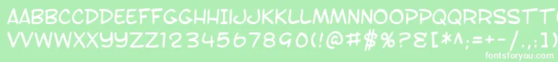SfToontime Font – White Fonts on Green Background