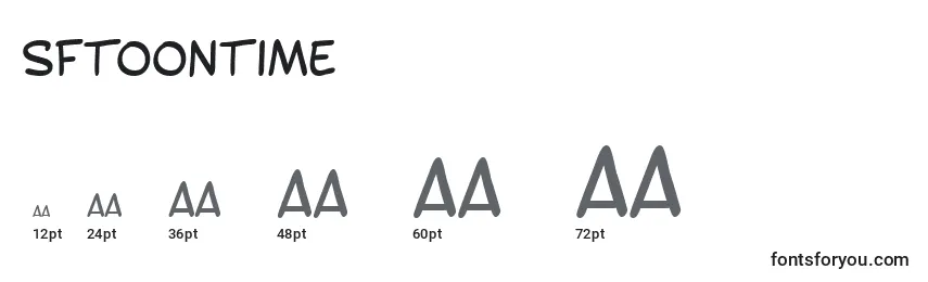 Размеры шрифта SfToontime