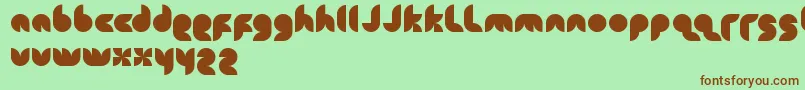 Snowmask Font – Brown Fonts on Green Background