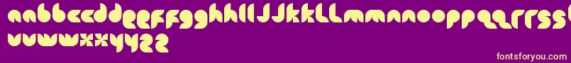 Snowmask Font – Yellow Fonts on Purple Background