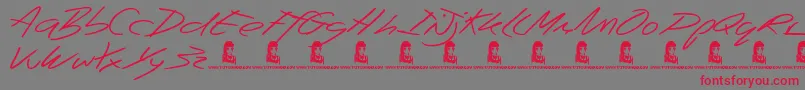 BeepBeep Font – Red Fonts on Gray Background