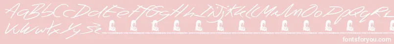 BeepBeep Font – White Fonts on Pink Background