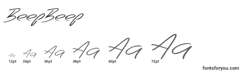 BeepBeep Font Sizes