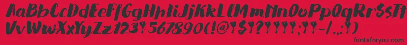 DkSaffronWalden Font – Black Fonts on Red Background