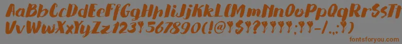 DkSaffronWalden Font – Brown Fonts on Gray Background