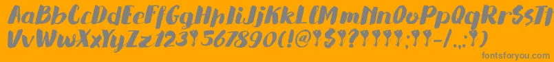 DkSaffronWalden Font – Gray Fonts on Orange Background