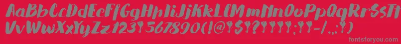 DkSaffronWalden Font – Gray Fonts on Red Background