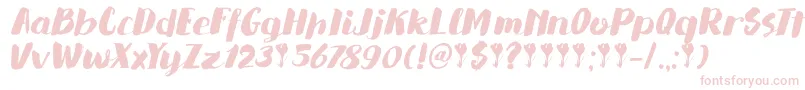 Шрифт DkSaffronWalden – розовые шрифты на белом фоне