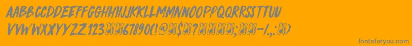 DkKnucklebones Font – Gray Fonts on Orange Background