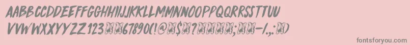 DkKnucklebones Font – Gray Fonts on Pink Background