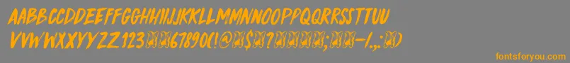 DkKnucklebones Font – Orange Fonts on Gray Background