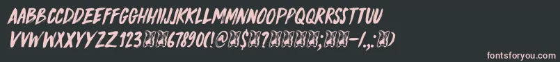 DkKnucklebones Font – Pink Fonts on Black Background