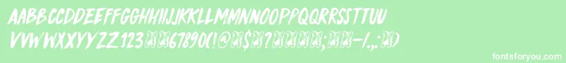 DkKnucklebones Font – White Fonts on Green Background