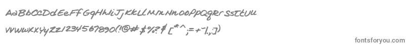 フォントKimsHandwriting – 白い背景に灰色の文字