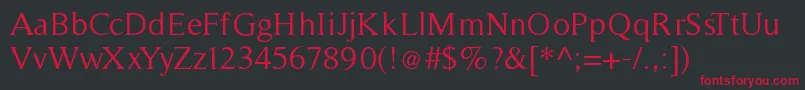 Timeless Font – Red Fonts on Black Background