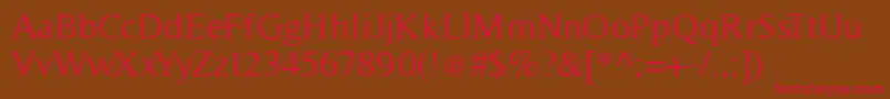 Timeless Font – Red Fonts on Brown Background