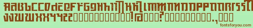 KasikornMetacide Font – Brown Fonts on Green Background