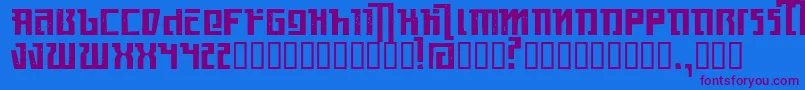 KasikornMetacide Font – Purple Fonts on Blue Background