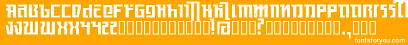 フォントKasikornMetacide – オレンジの背景に白い文字