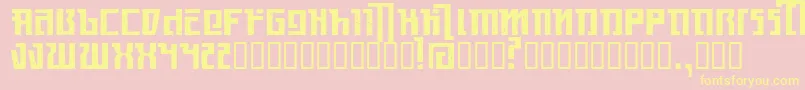 KasikornMetacide Font – Yellow Fonts on Pink Background