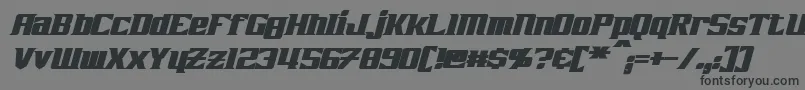 ZarathosBoldItalic Font – Black Fonts on Gray Background