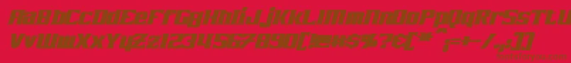 ZarathosBoldItalic Font – Brown Fonts on Red Background