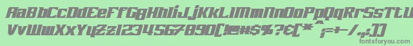 ZarathosBoldItalic Font – Gray Fonts on Green Background