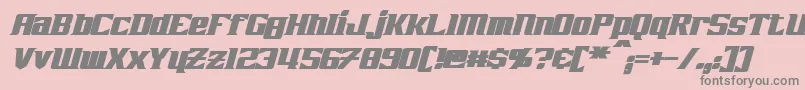 ZarathosBoldItalic Font – Gray Fonts on Pink Background