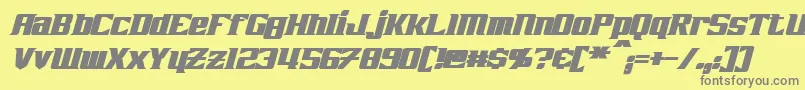 ZarathosBoldItalic Font – Gray Fonts on Yellow Background