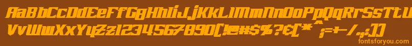ZarathosBoldItalic Font – Orange Fonts on Brown Background