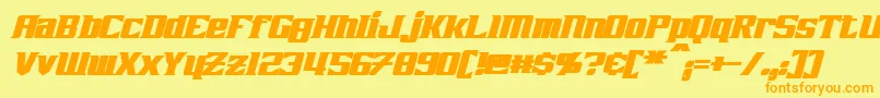 ZarathosBoldItalic Font – Orange Fonts on Yellow Background