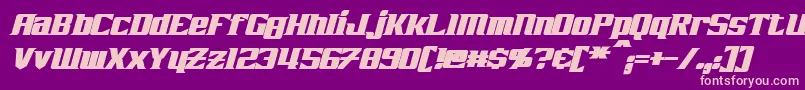 ZarathosBoldItalic Font – Pink Fonts on Purple Background