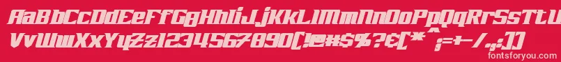 ZarathosBoldItalic Font – Pink Fonts on Red Background