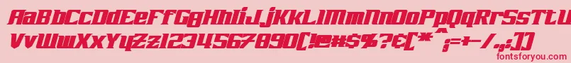 ZarathosBoldItalic Font – Red Fonts on Pink Background