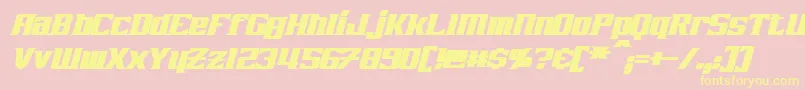 ZarathosBoldItalic Font – Yellow Fonts on Pink Background