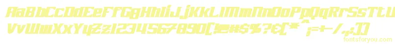 フォントZarathosBoldItalic – 黄色のフォント