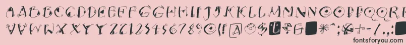 KNeptunsItalic Font – Black Fonts on Pink Background