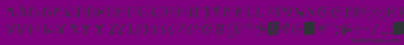 KNeptunsItalic Font – Black Fonts on Purple Background