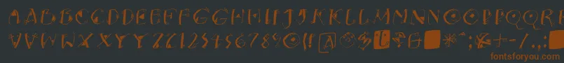 KNeptunsItalic Font – Brown Fonts on Black Background