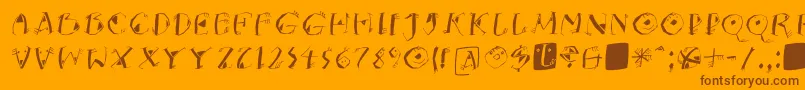 KNeptunsItalic Font – Brown Fonts on Orange Background