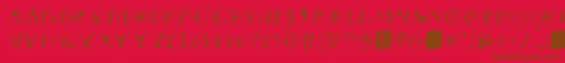 KNeptunsItalic Font – Brown Fonts on Red Background