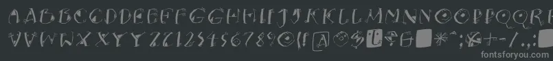 KNeptunsItalic Font – Gray Fonts on Black Background