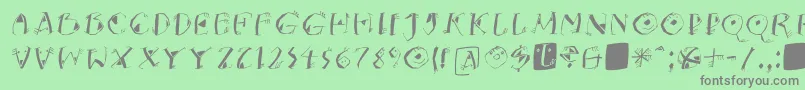 Шрифт KNeptunsItalic – серые шрифты на зелёном фоне
